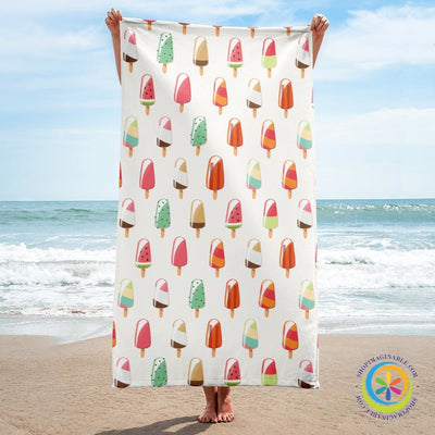 Whimsical Tasty Popsicle Beach Bath Towel-ShopImaginable.com